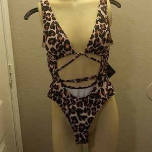 Animal Print One Piece Suit